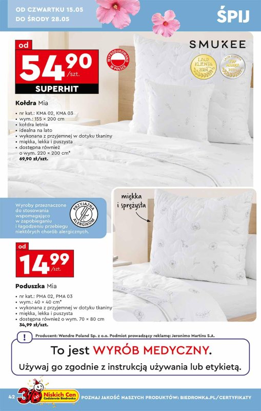 Biedronka - gazetka promocyjna Okazje tygodnia od soboty 10.05 do środy 28.05 - strona 42