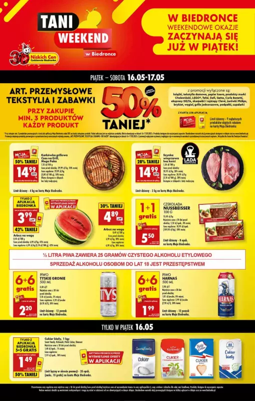 Biedronka - gazetka promocyjna Tani Weekend od piątku 16.05 do soboty 17.05