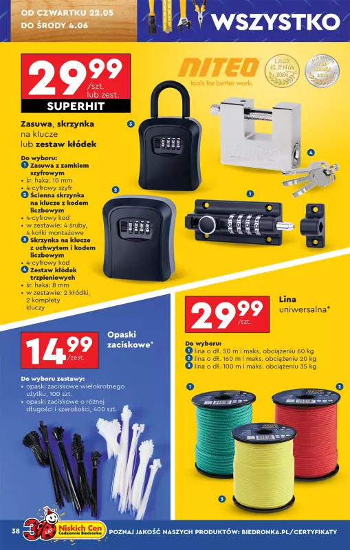 Biedronka - gazetka promocyjna Oferta tygodnia od soboty 17.05 do środy 04.06 - strona 40