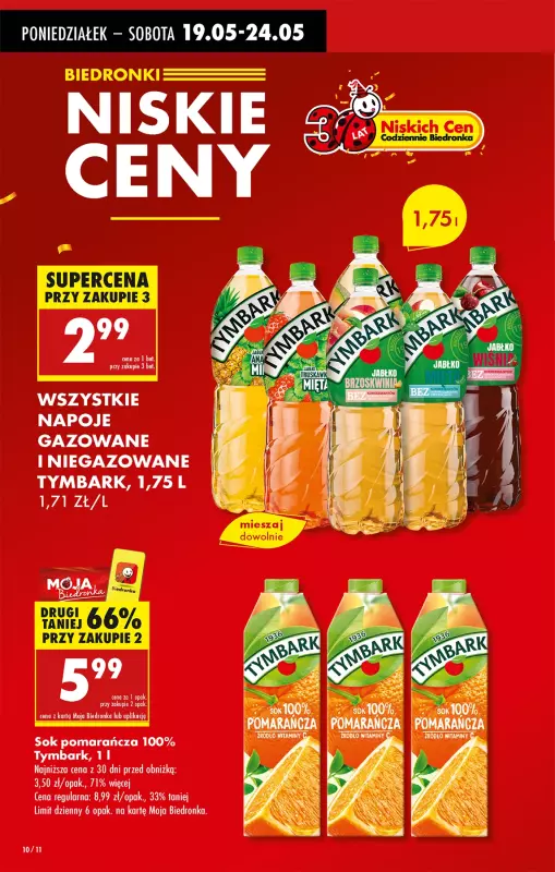 Biedronka - gazetka promocyjna Od poniedziałku od poniedziałku 19.05 do niedzieli 25.05 - strona 10