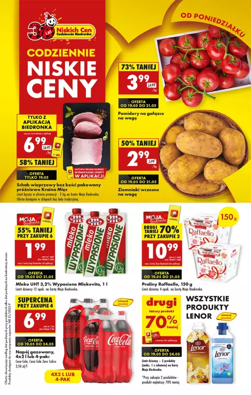 Biedronka - gazetka promocyjna Od poniedziałku od poniedziałku 19.05 do niedzieli 25.05