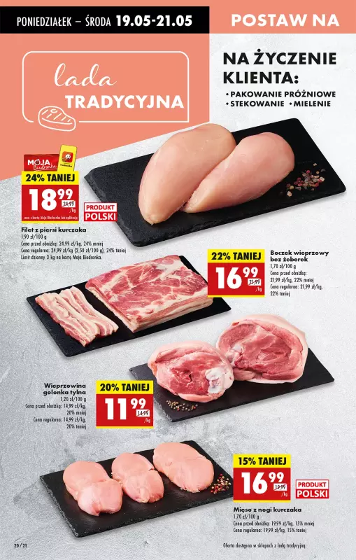 Biedronka - gazetka promocyjna Od poniedziałku, Z ladą tradycyjną od poniedziałku 19.05 do niedzieli 25.05 - strona 24