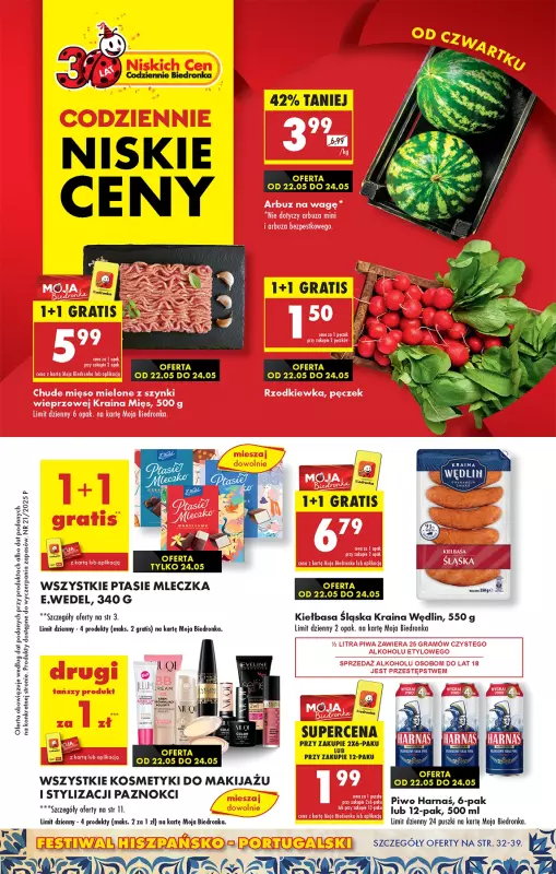 Biedronka - gazetka promocyjna Od czwartku od czwartku 22.05 do środy 28.05