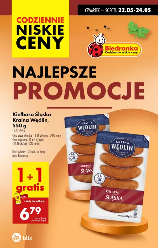 Biedronka - gazetka promocyjna Najlepsze promocje! od czwartku 22.05 do soboty 24.05