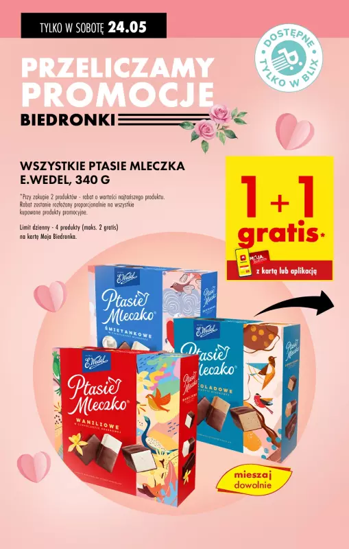 Biedronka - gazetka promocyjna Przeliczamy promocje na Dzień Matki od czwartku 22.05 do soboty 24.05
