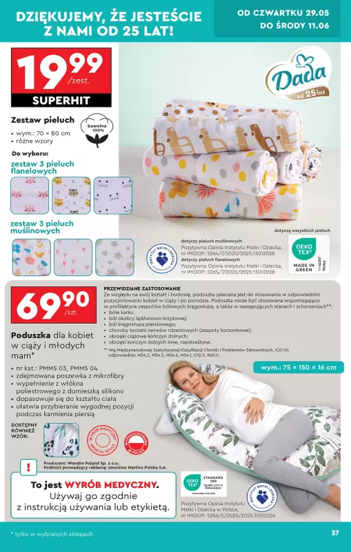 Biedronka - gazetka promocyjna Okazje tygodnia od 24.05 od soboty 24.05 do środy 11.06 - strona 37