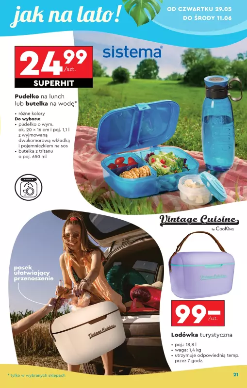 Biedronka - gazetka promocyjna Okazje tygodnia od 24.05 od soboty 24.05 do środy 11.06 - strona 21