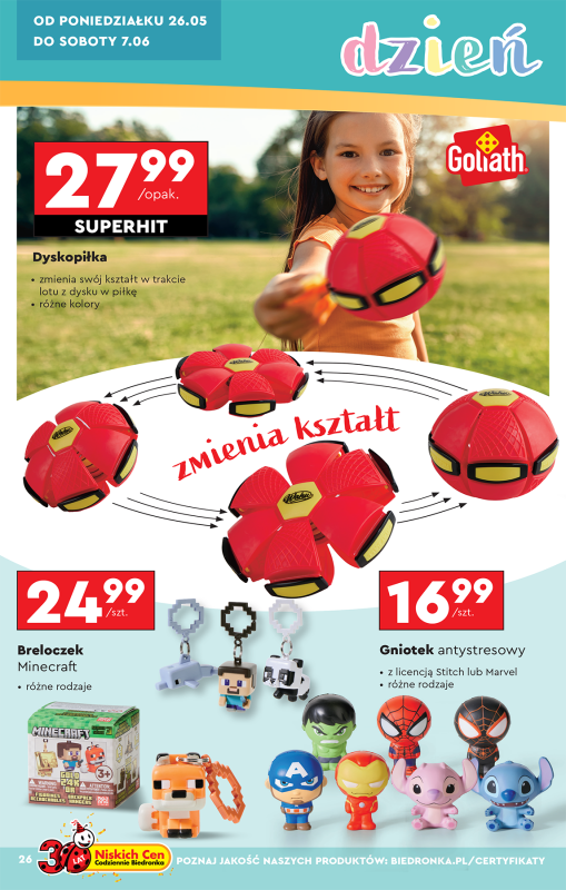 Biedronka - gazetka promocyjna Okazje tygodnia od 24.05 od soboty 24.05 do środy 11.06 - strona 26