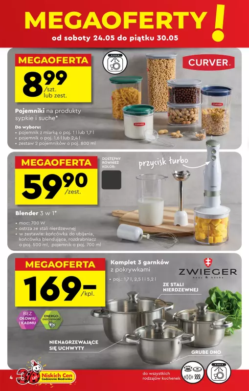 Biedronka - gazetka promocyjna Okazje tygodnia od 24.05 od soboty 24.05 do środy 11.06 - strona 4