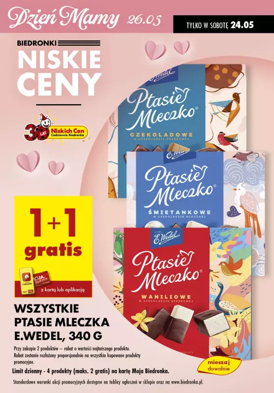 Biedronka - gazetka promocyjna DZIEŃ MAMY Z BIEDRONKĄ! od soboty 24.05 do soboty 24.05