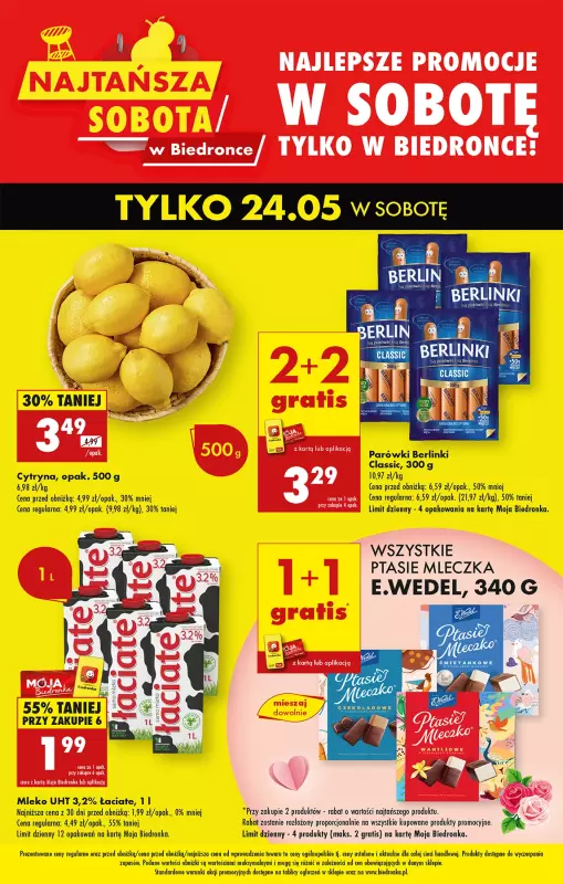 Biedronka - gazetka promocyjna Najtańsza sobota  