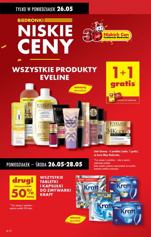 Biedronka - gazetka promocyjna Od poniedziałku od poniedziałku 26.05 do niedzieli 01.06 - strona 16