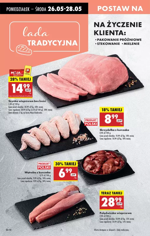 Biedronka - gazetka promocyjna Od poniedziałku, Z ladą tradycyjną od poniedziałku 26.05 do niedzieli 01.06 - strona 24