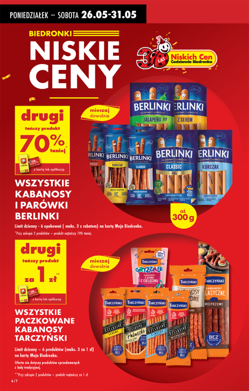 Biedronka - gazetka promocyjna Od poniedziałku, Z ladą tradycyjną od poniedziałku 26.05 do niedzieli 01.06 - strona 6