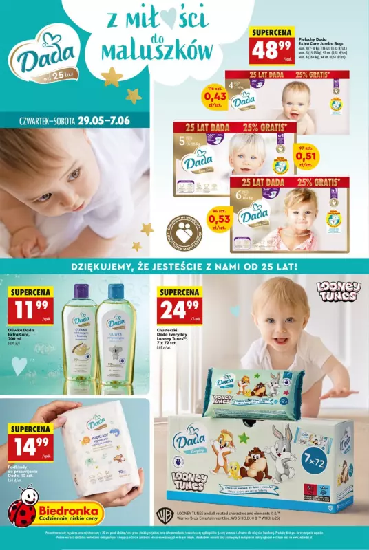 Biedronka - gazetka promocyjna Z miłości do maluszków  