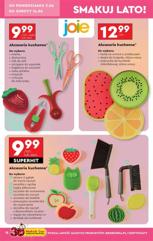 Biedronka - gazetka promocyjna Okazje tygodnia od 31.05 od soboty 31.05 do środy 18.06 - strona 18