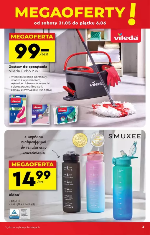 Biedronka - gazetka promocyjna Okazje tygodnia od 31.05 od soboty 31.05 do środy 18.06 - strona 3