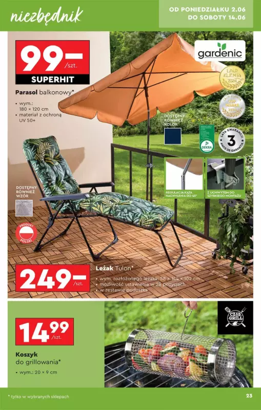 Biedronka - gazetka promocyjna Okazje tygodnia od 31.05 od soboty 31.05 do środy 18.06 - strona 23