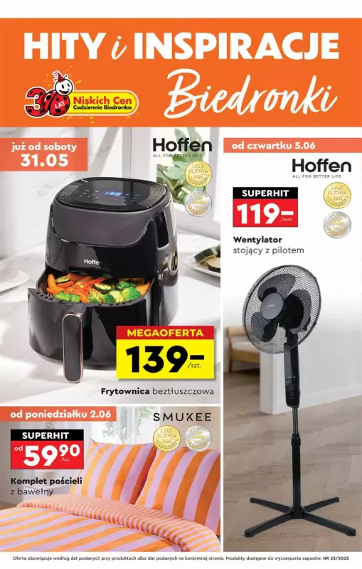 Biedronka - gazetka promocyjna Okazje tygodnia od 31.05  