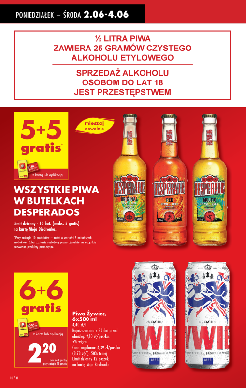 Biedronka - gazetka promocyjna Od poniedziałku, Z ladą tradycyjną od poniedziałku 02.06 do niedzieli 08.06 - strona 10