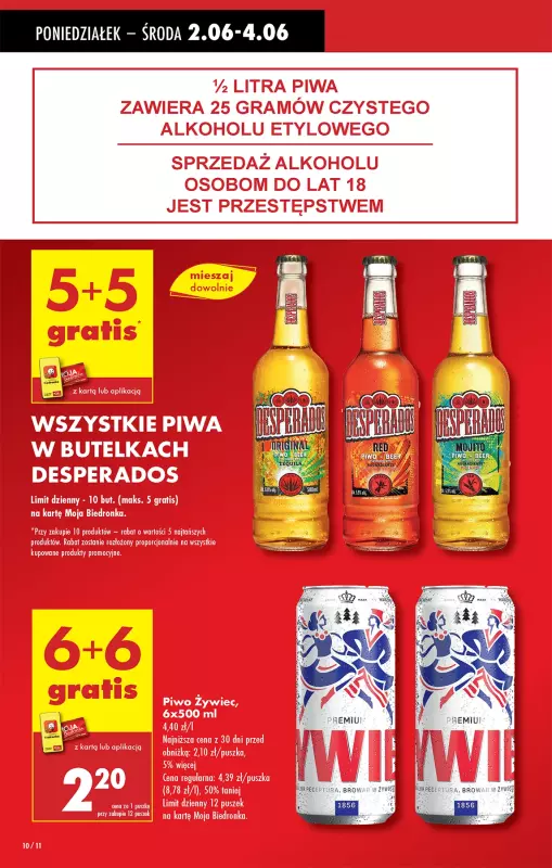Biedronka - gazetka promocyjna Od poniedziałku, Z ladą tradycyjną od poniedziałku 02.06 do niedzieli 08.06 - strona 10