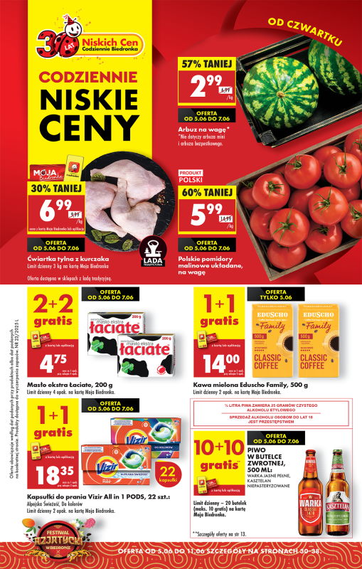 Biedronka - gazetka promocyjna Od czwartku, Z ladą tradycyjną od czwartku 05.06 do środy 11.06