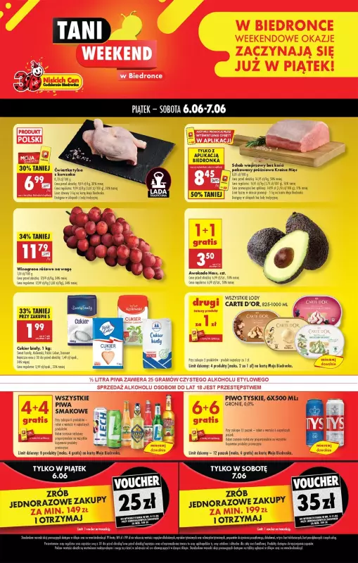 Biedronka - gazetka promocyjna Tani weekend w Biedronce!  