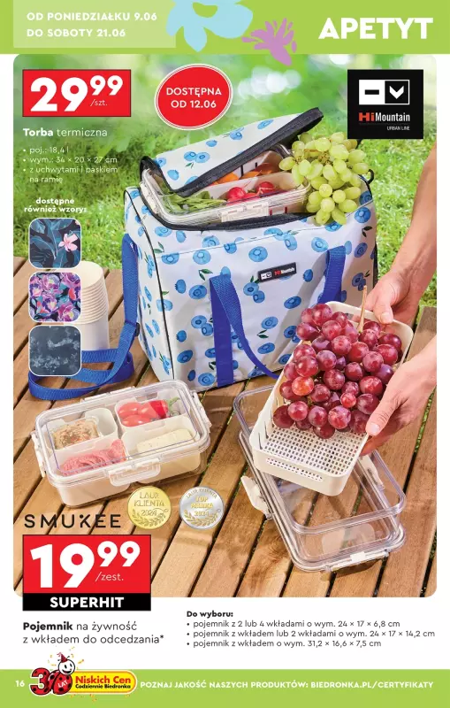 Biedronka - gazetka promocyjna Okazje tygodnia od 07.06 od soboty 07.06 do środy 25.06 - strona 16