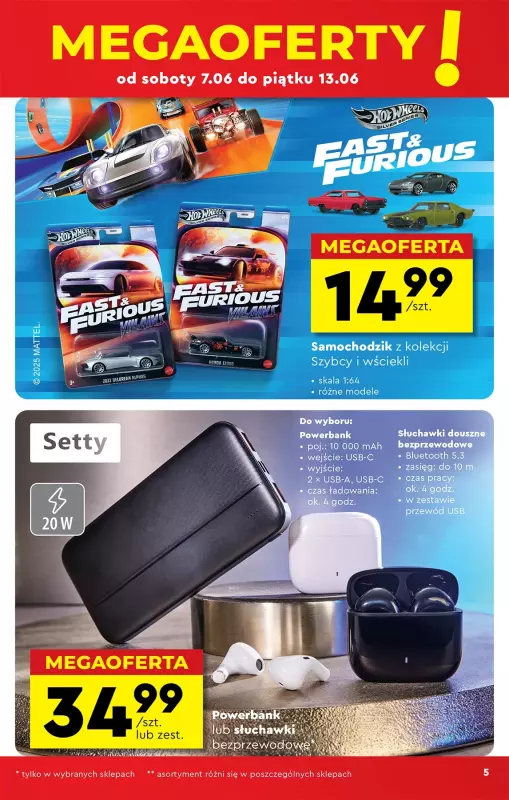 Biedronka - gazetka promocyjna Okazje tygodnia od 07.06 od soboty 07.06 do środy 25.06 - strona 5