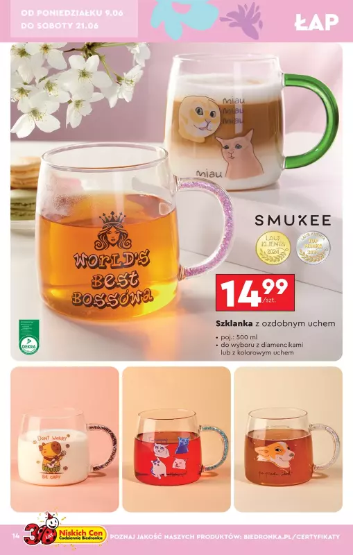 Biedronka - gazetka promocyjna Okazje tygodnia od 07.06 od soboty 07.06 do środy 25.06 - strona 14