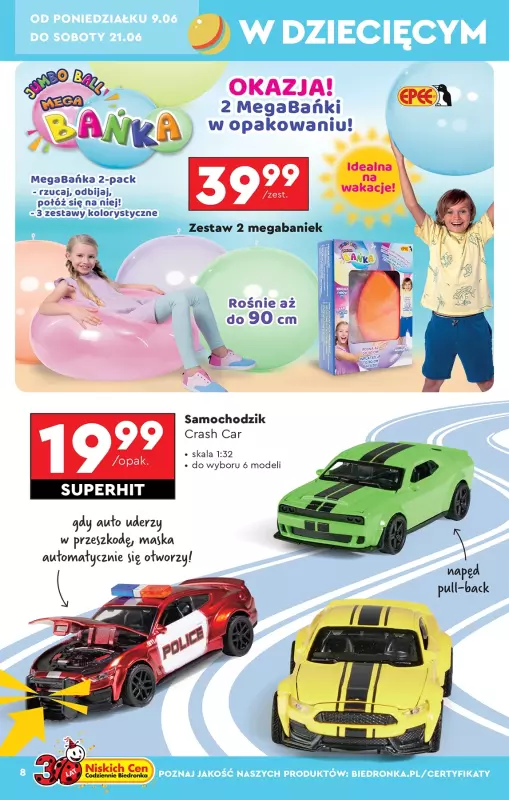 Biedronka - gazetka promocyjna Okazje tygodnia od 07.06 od soboty 07.06 do środy 25.06 - strona 8
