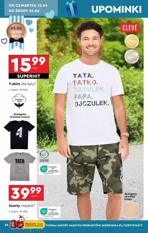 Biedronka - gazetka promocyjna Okazje tygodnia od 07.06 od soboty 07.06 do środy 25.06 - strona 34