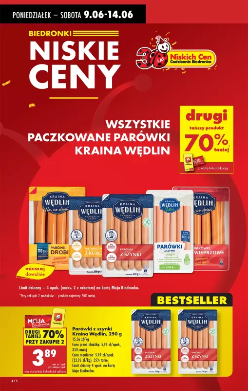 Biedronka - gazetka promocyjna Od poniedziałku od poniedziałku 09.06 do niedzieli 15.06 - strona 4