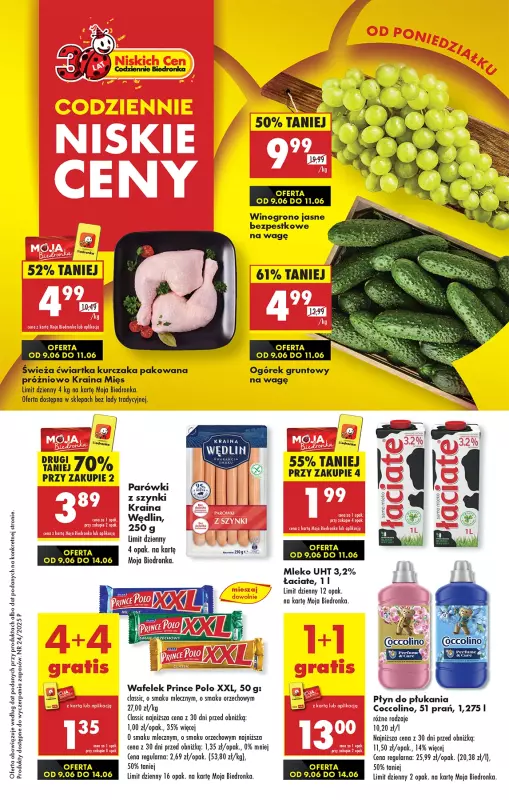 Biedronka - gazetka promocyjna Od poniedziałku od poniedziałku 09.06 do niedzieli 15.06