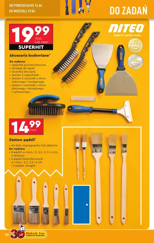 Biedronka - gazetka promocyjna Okazje tygodnia od soboty 14.06 do niedzieli 29.06 - strona 22