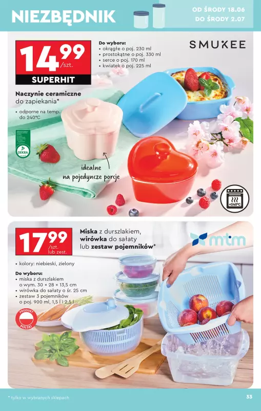 Biedronka - gazetka promocyjna Okazje tygodnia od soboty 14.06 do niedzieli 29.06 - strona 33