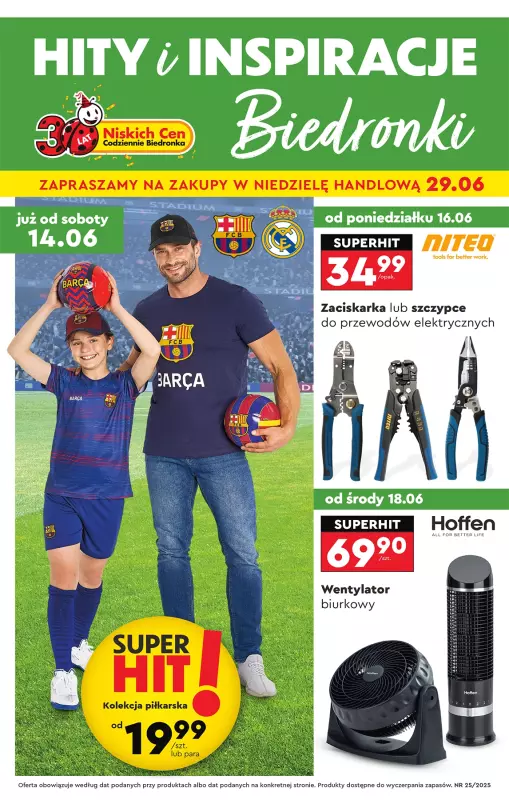 Biedronka - gazetka promocyjna Okazje tygodnia od soboty 14.06 do niedzieli 29.06