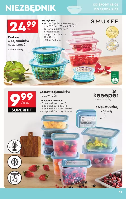 Biedronka - gazetka promocyjna Okazje tygodnia od soboty 14.06 do niedzieli 29.06 - strona 35