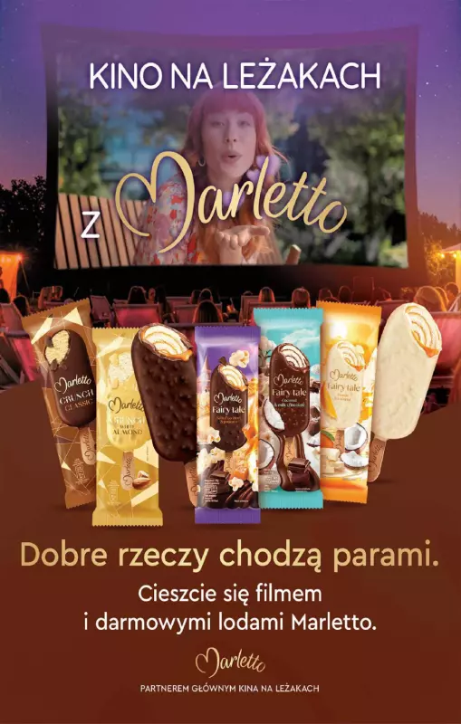 Biedronka - gazetka promocyjna Kino na leżkach z Marletto  