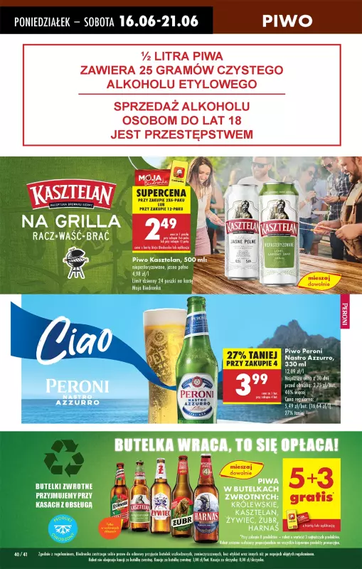 Biedronka - gazetka promocyjna Od poniedziałku od poniedziałku 16.06 do niedzieli 22.06 - strona 58