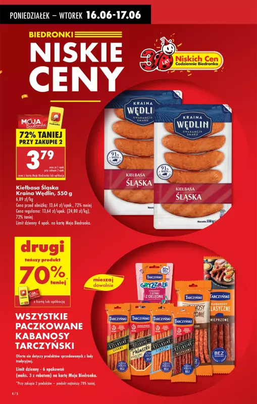 Biedronka - gazetka promocyjna Od poniedziałku od poniedziałku 16.06 do niedzieli 22.06 - strona 6