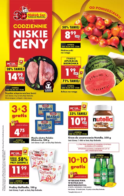 Biedronka - gazetka promocyjna Od poniedziałku, Z ladą tradycyjną  