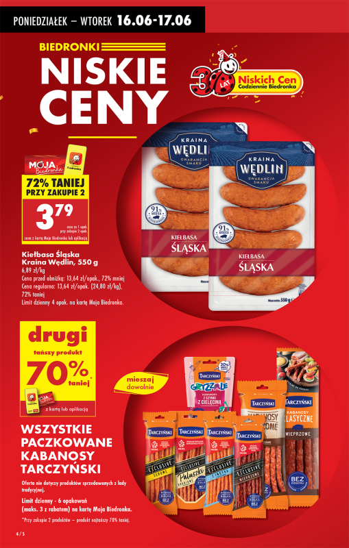 Biedronka - gazetka promocyjna Od poniedziałku, Z ladą tradycyjną od poniedziałku 16.06 do niedzieli 22.06 - strona 6