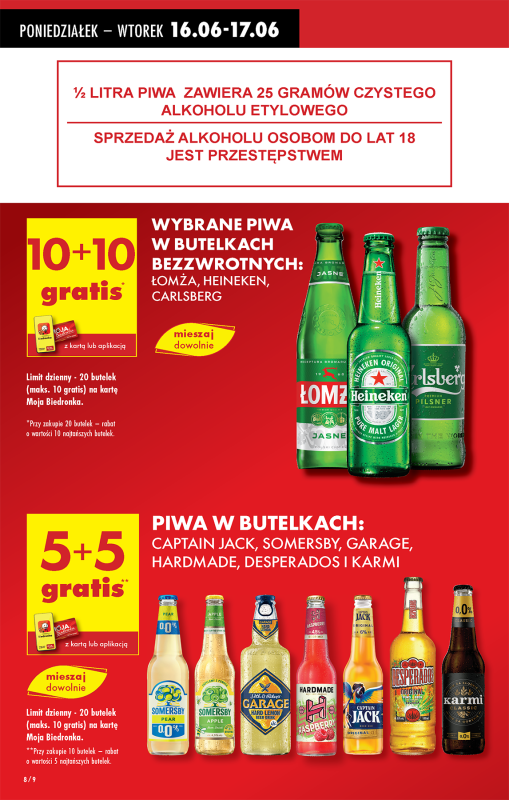 Biedronka - gazetka promocyjna Od poniedziałku, Z ladą tradycyjną od poniedziałku 16.06 do niedzieli 22.06 - strona 10