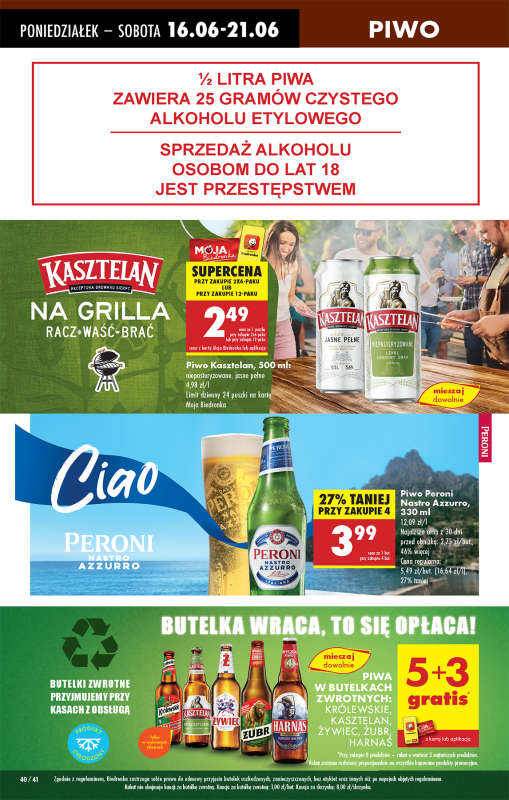 Biedronka - gazetka promocyjna Od poniedziałku, Z ladą tradycyjną od poniedziałku 16.06 do niedzieli 22.06 - strona 56