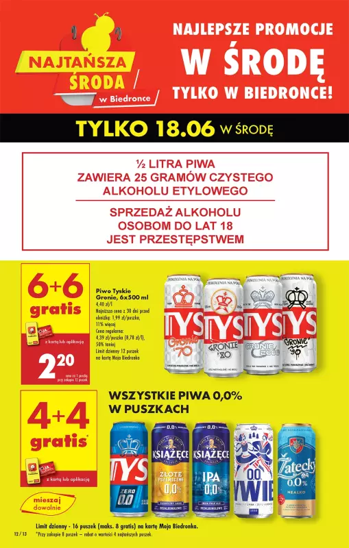 Biedronka - gazetka promocyjna Od środy, Z ladą tradycyjną od środy 18.06 do wtorku 24.06 - strona 12