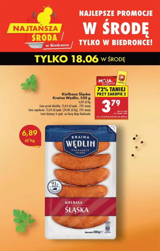 Biedronka - gazetka promocyjna Najtańsza środa od środy 18.06 do środy 18.06 - strona 2