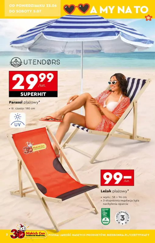 Biedronka - gazetka promocyjna Okazje tygodnia od 23.06   - strona 2