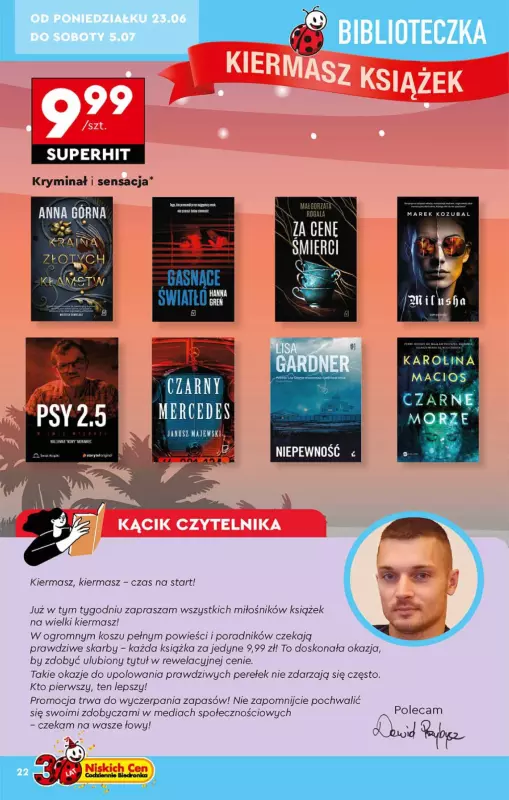 Biedronka - gazetka promocyjna Okazje tygodnia od 23.06 od poniedziałku 23.06 do środy 09.07 - strona 22