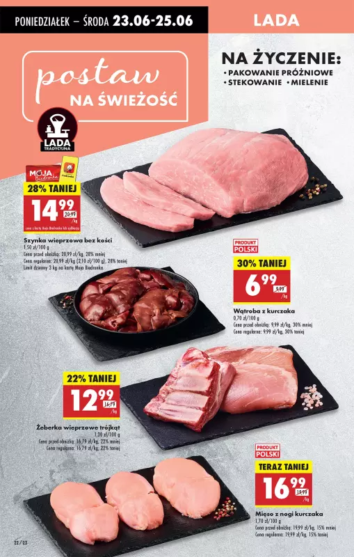 Biedronka - gazetka promocyjna Od poniedziałku, Z ladą tradycyjną od poniedziałku 23.06 do niedzieli 29.06 - strona 24
